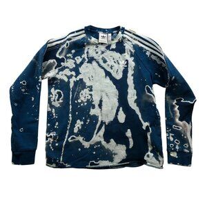 Adidas Mens Sweatshirt Small Tie-Dye Long Sleeve Pullover Y2K Casual Crew Neck